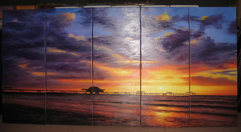 Dafen Oil Painting on canvas seascape painting -set492